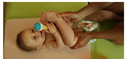 התפתחות תינוקות - עירסול - תפיסת ידיים ורגלים - תרגילים לשכיבה על הבטן